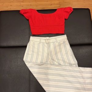 Linen Cropped Blouse